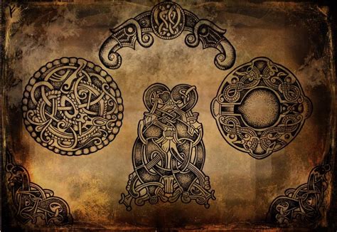 These designs are based on archeological findings. Artwork by Fernando Amador Norse Tattoo ...
