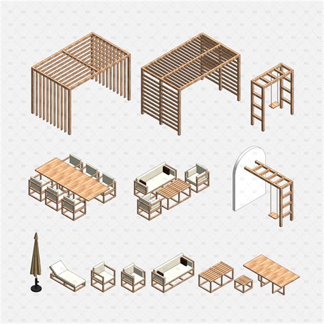 Download Parametric Outdoor Furniture Families for Revit | RD Studio