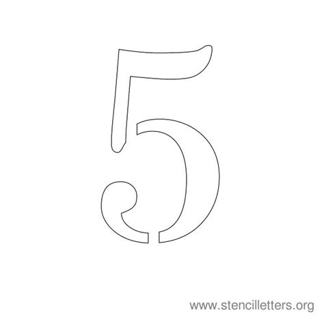 Number Stencils 1-10 | Stencil Letters Org