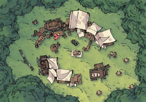 Bandit Camp Assets – 2-Minute Tabletop | Fantasy city map, Bandit camp, Dnd world map