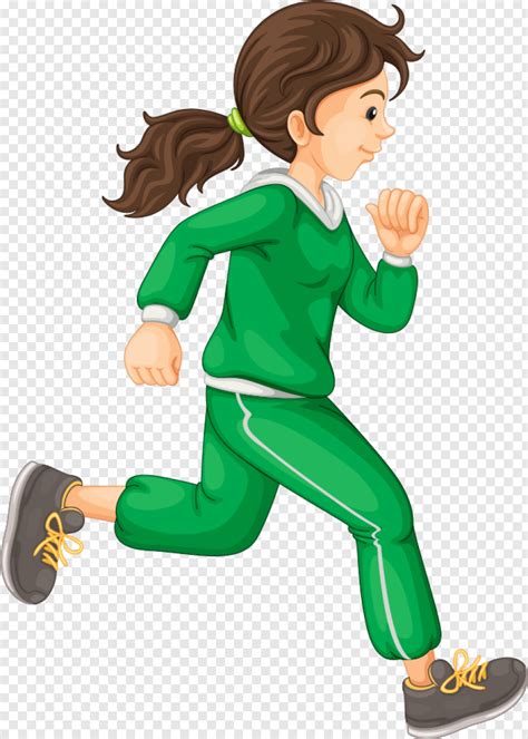 Girl Running - Cartoon Running Clip Art, HD Png Download - 648x907 (#20382956) PNG Image - PngJoy