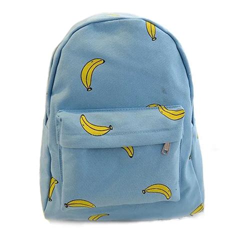 Banana Backpack 2016 Ice Cream Canvas Banana Shoulder Bag Student ...