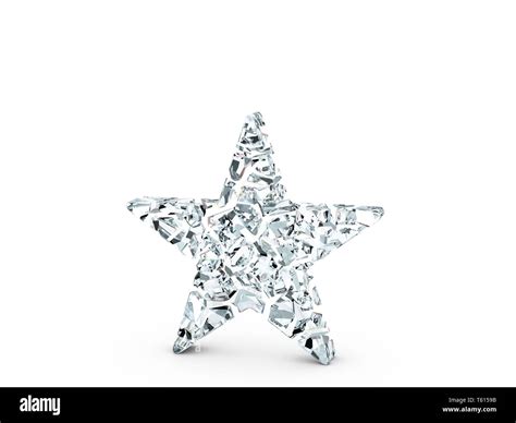 Broken glass star symbol on a white background. 3d illustration Stock Photo - Alamy