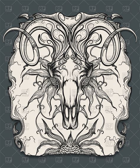 Skull With Horns Drawing at GetDrawings | Free download