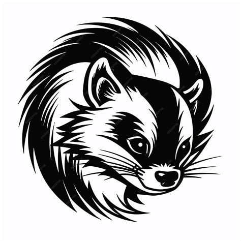 Premium Vector | A drawing of a badger that has a head that says badger.