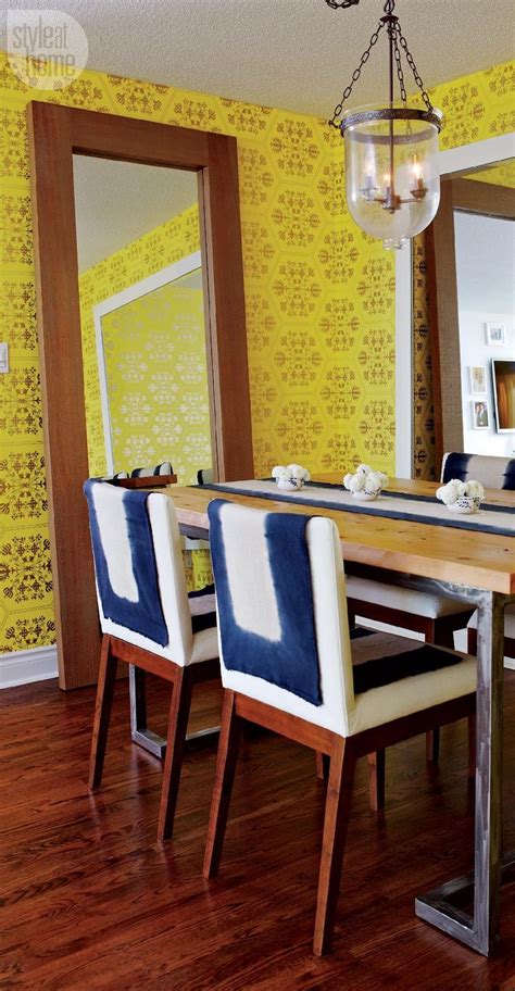 Interior: Electric eclectic condo | Style at Home | House styles, Yellow dining room, Interior