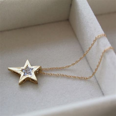 Shooting Star Diamond Necklace 14k Gold | Celestial J… - Gem