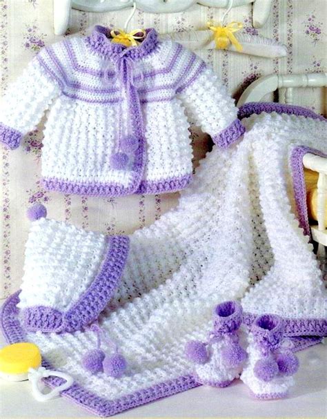 Vintage Crochet Pattern 4 Baby Layettes Matinee Jacket Bonnet | Etsy | Crochet baby clothes ...