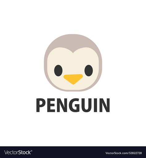 Cute penguin cartoon logo icon Royalty Free Vector Image