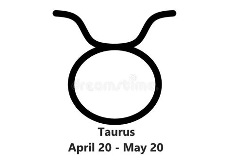 The Zodiac Star Symbol of Taurus with Descriptions Against a White ...