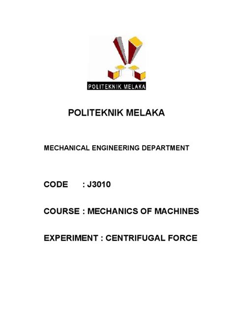 EXPERIMENT 4 - Centrifugal Force | PDF | Force | Experiment