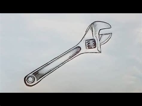 Adjustable Wrench Drawing