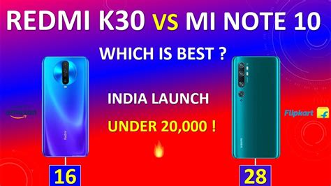 Redmi K30 5G & K30 4G vs Mi Note 10 Camera,Display,Performance,Battery ...