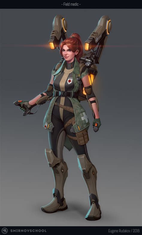 Field medic concept, Eugene Rudakov on ArtStation at https://www.artstation.com/artwork/P9v24 ...