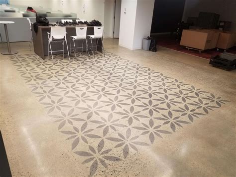 Stencil Work – Polished Concrete & Concrete Stenciling | Advantage ...