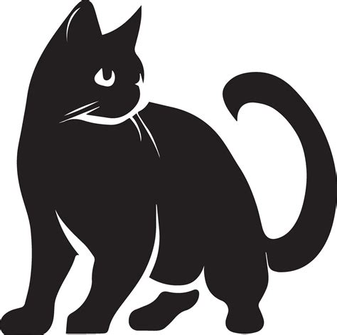 Cat vector silhouette illustration black color 27475963 Vector Art at Vecteezy