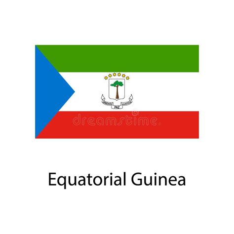 Flag of Equatorial Guinea with Name Icon. Official Colors and ...