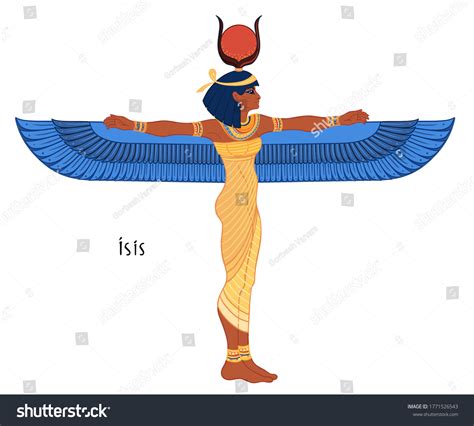 Isis Goddess Life Magic Egyptian Mythology Stock Vector (Royalty Free) 1771526543 | Shutterstock