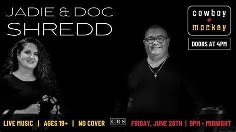 Jadie & Doc Shredd Live at Cowboy Monkey, 6 E Taylor St, Champaign, IL, United States, Illinois ...