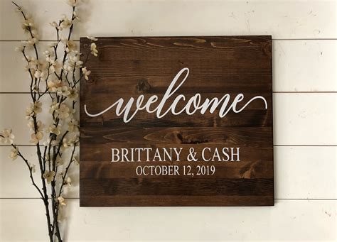 Wedding Welcome Sign | Wedding Entrance Sign | Rustic Wedding Decor ...