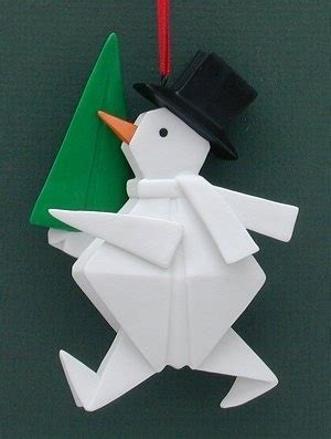 Origami Snowman with Tree … | Holiday origami, Origami xmas, Christmas origami