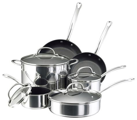 Farberware – Millennium 10-Piece Stainless-Steel Cookware Set – Stainless-Steel – javariya Store ...