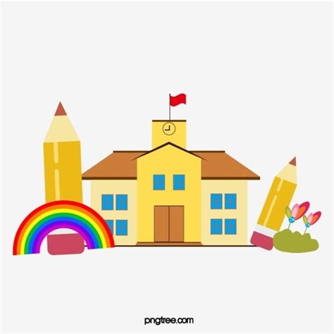 A Escola PNG , Clipart Da Escola, Encantador, Desenho Animado Imagem ...