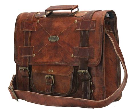 New Well Made Leather Messenger Bag Genuine Vintage Leather Laptop ...