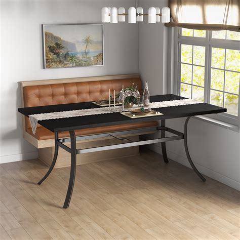 Winston Porter Florenz 66'' Steel Dining Table | Wayfair