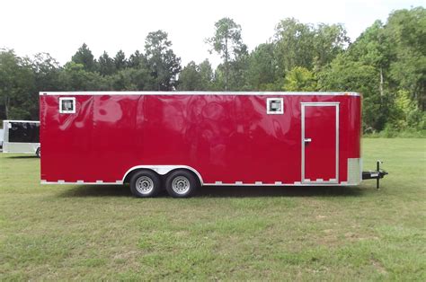 COLONY'S RED 8.5X24 ENCLOSED CAR HAULER #741 - Xtra Tuff Trailers