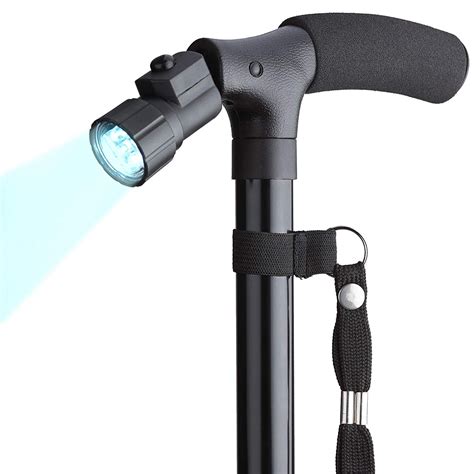 Folding Cane with Led Light - Adjustable Walking Sticks LED Light to Get Around Easier in The ...