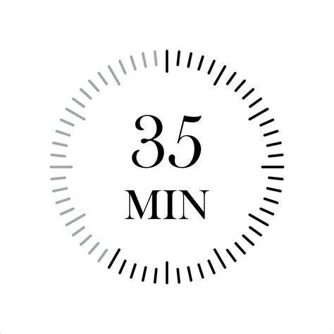 35 minutes timers Clocks, Timer 35 min icon. 25752046 Vector Art at ...