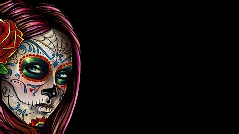 Download Artistic Sugar Skull HD Wallpaper