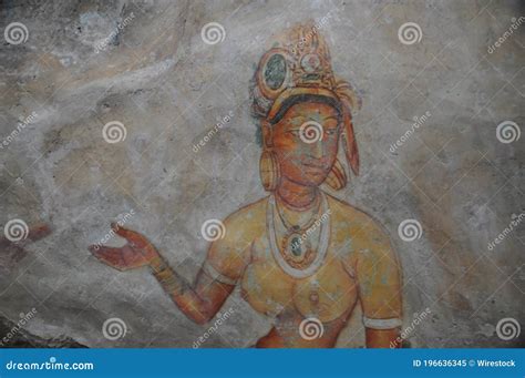 Sigiriya Frescoes in Sigiriya,Sri Lanka Stock Image - Image of sigiriya ...