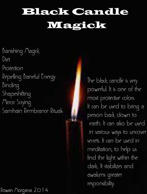 Black Candle Magick www.sacredwicca.com | Black candles magic, Candle magick spells, Candle ...