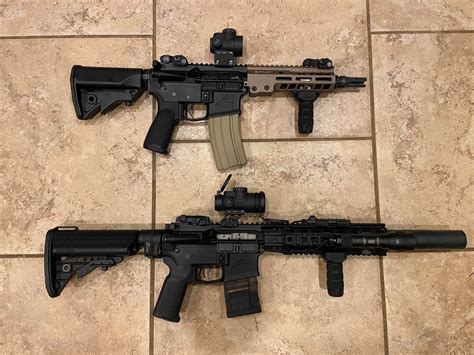 My 7.5” 5.56 PDW and my 8” .300 Blackout SBR with the Rugged Radiant Suppressor. : r/GunPorn