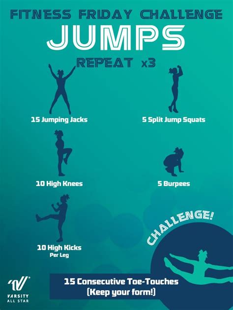 Challenge yourself and improve your jumps! | Cheer workouts, Cheer tryouts, Cheer quotes