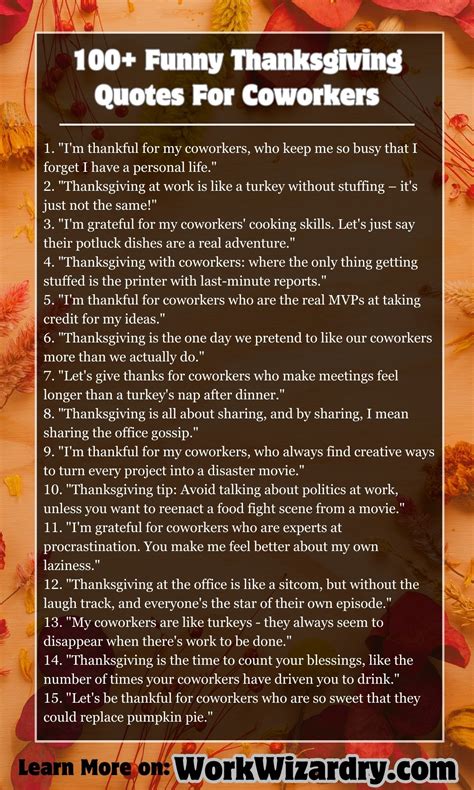 200 Fun Thanksgiving Quotes For Coworkers That Inspire And Bring Festive Moods To The Office ...