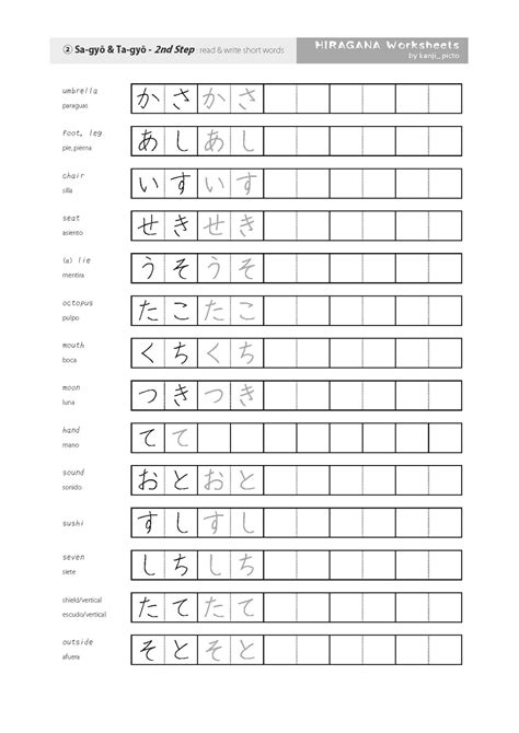 HIRAGANA Worksheets starter Set japanese Printable - Etsy