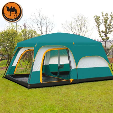 Camping Tent Large Space Waterproof 8 10 Person Tent 4 Season Outdoor Tent Family Camping Cabin ...