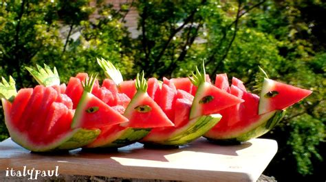 ItalyPaul - Art In Fruit & Vegetable Carving Lessons: Art In Watermelon Birds | Fruit Carving ...