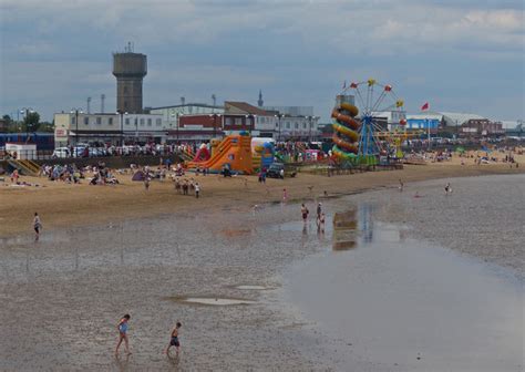 Cleethorpes beach viewed from the pier © Mat Fascione :: Geograph Britain and Ireland