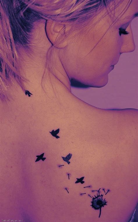 dandelion to birds tattoo - Google Search | Dandelion bird tattoos, Dandelion tattoo, Elegant ...