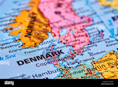 Denmark, Country in Europe on the World Map Stock Photo - Alamy