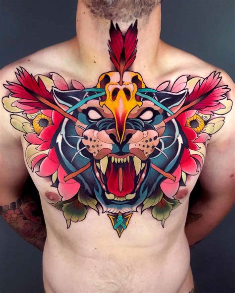 Discover more than 144 panther tattoo chest latest - vova.edu.vn