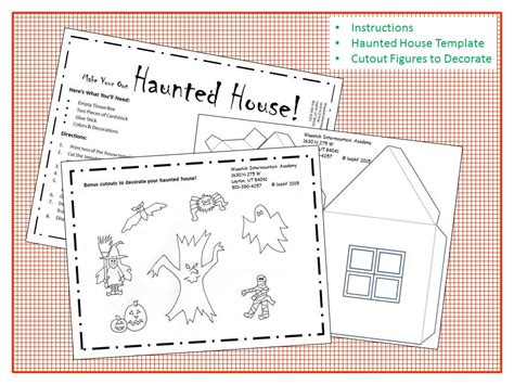 Haunted House Craft - Free downloadable, printable, Halloween Craft