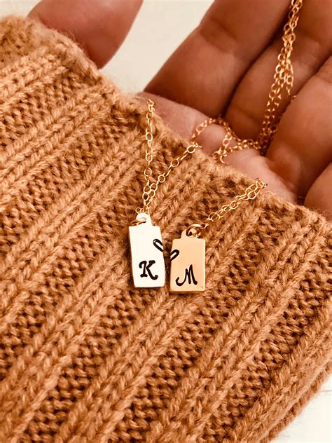 Personalized Friendship Necklace Set Best Friend Necklace For | Etsy