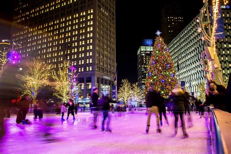 Detroit's Campus Martius Park Ice Rink - Holidays In The 'D - Michigan.Photography