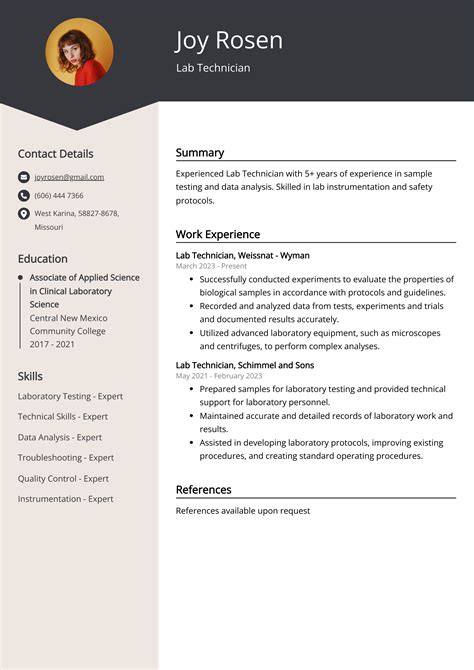 Lab Technician CV: Job Description, Sample & Guide