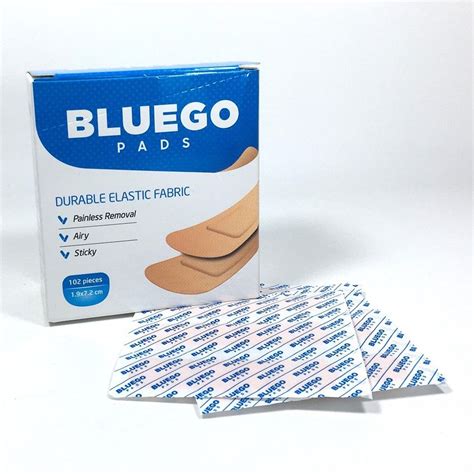 Băng cá nhân BLUEGO Durable Elastic Fabric hộp 102 miếng 1.9 x 7.2cm